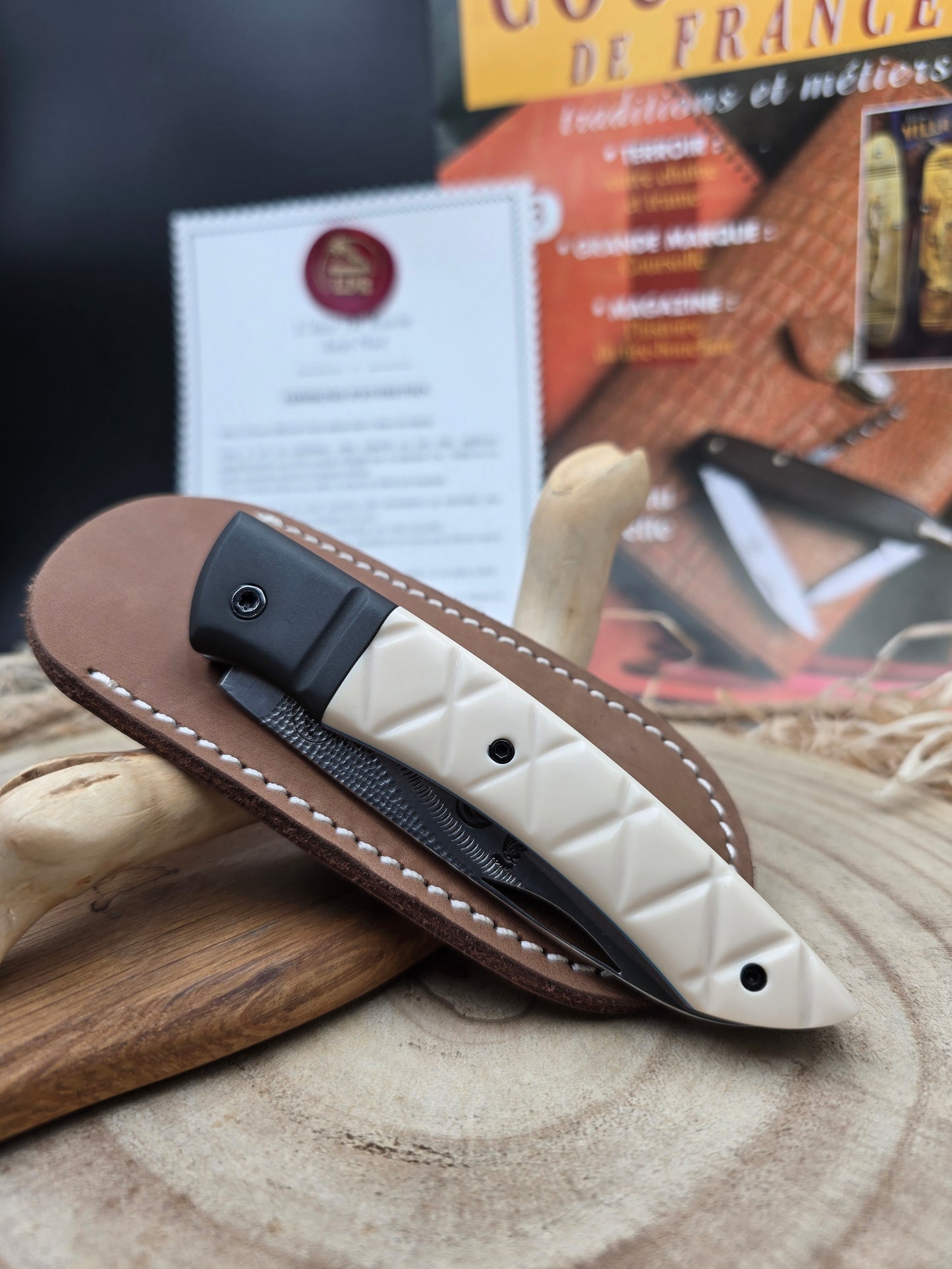 Toucan cran forcé, faux Ivoire