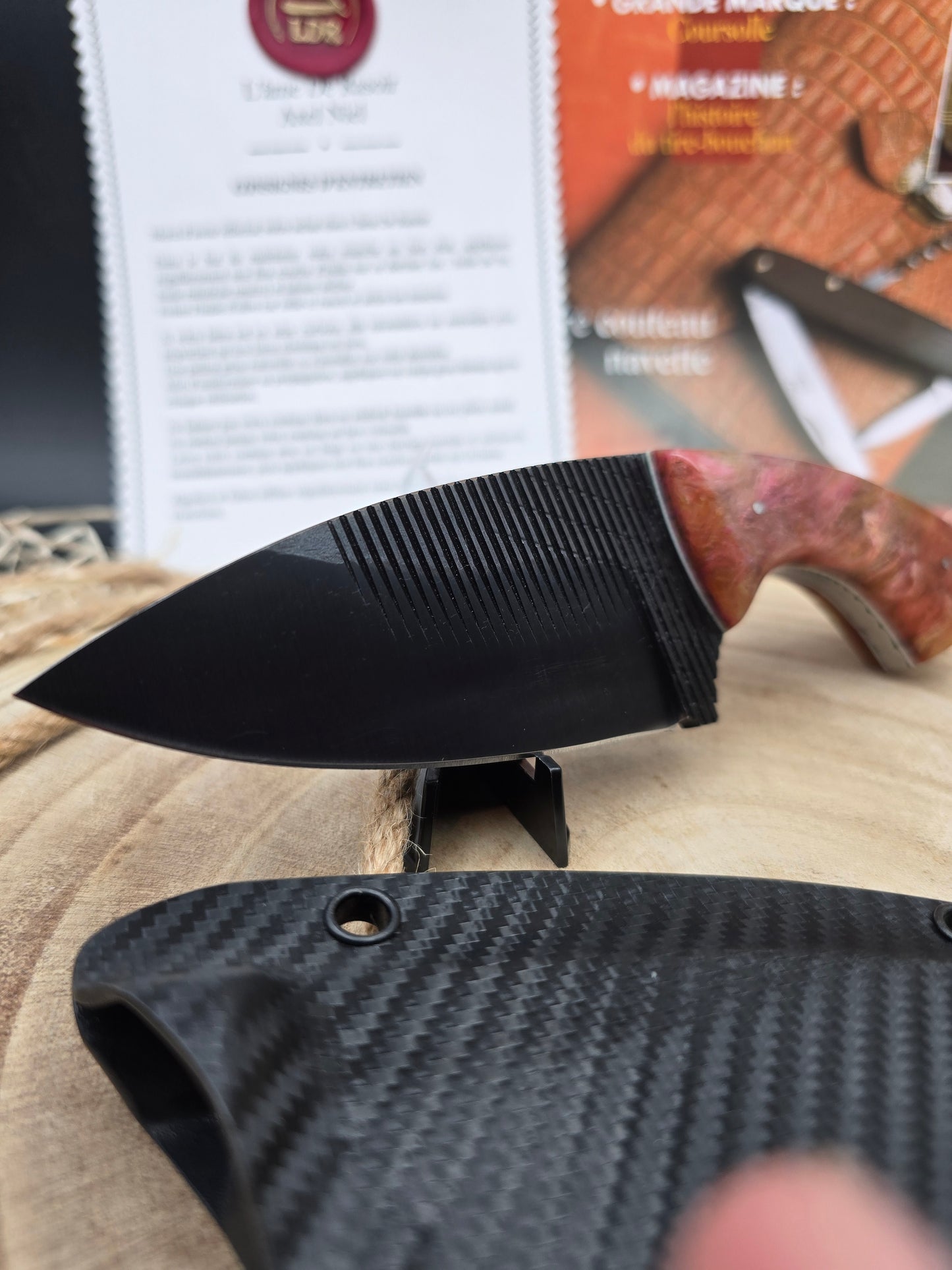 Utilitaire acier au carbone + étui kydex